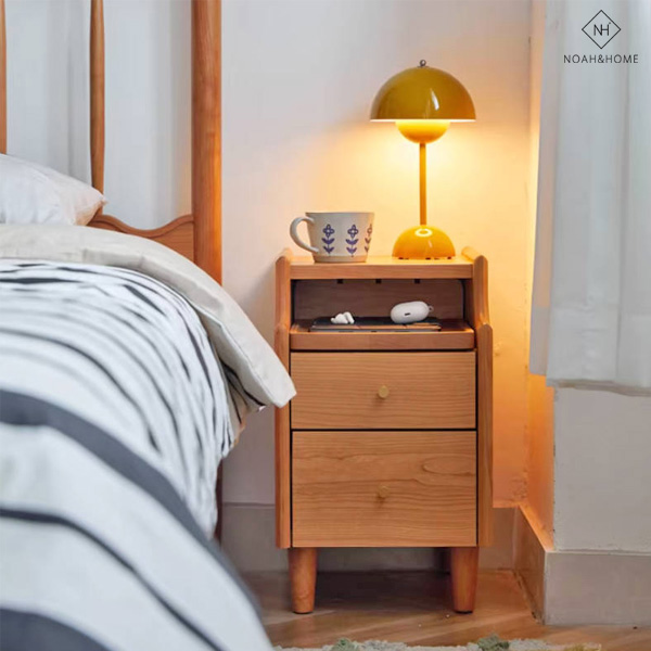 CU/空氣 實木床頭櫃