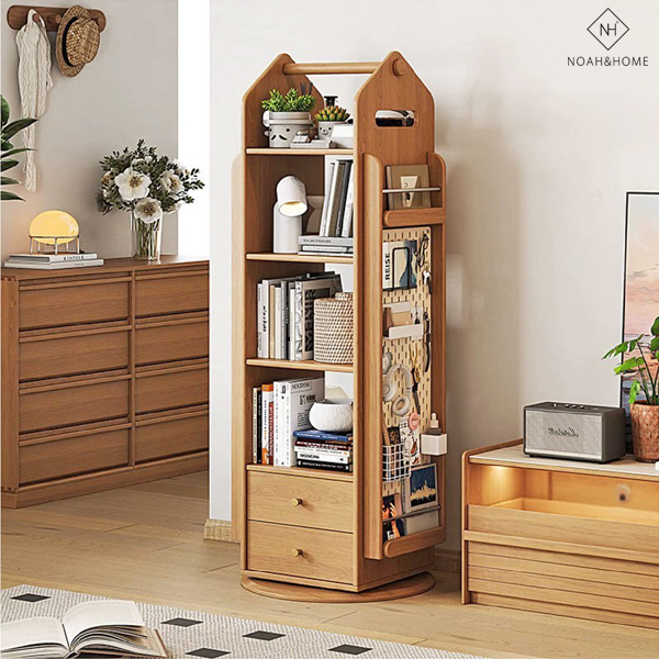 QMS/K53 雲山旋轉 實木書櫃